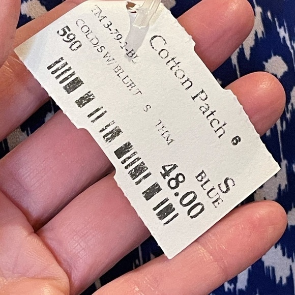 THML‎ Blue White And Orange Jaye Cold Shoulder Top Size S - Picture 7 of 9